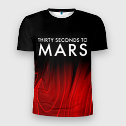 Мужская спорт-футболка Thirty Seconds to Mars red plasma