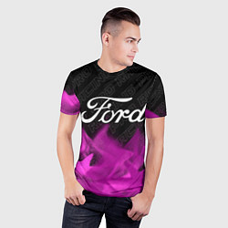 Футболка спортивная мужская Ford pro racing: символ сверху, цвет: 3D-принт — фото 2
