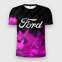 Футболка спортивная мужская Ford pro racing: символ сверху, цвет: 3D-принт