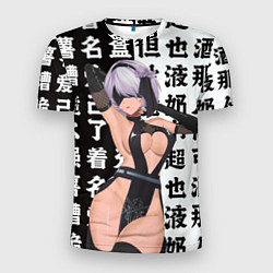 Мужская спорт-футболка 2b в шикарном платье - Nier automata