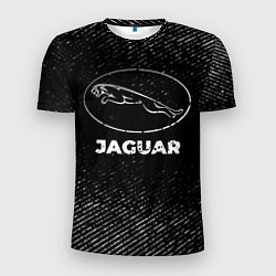 Футболка спортивная мужская Jaguar с потертостями на темном фоне, цвет: 3D-принт
