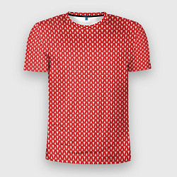Мужская спорт-футболка Вязанное полотно - Красное