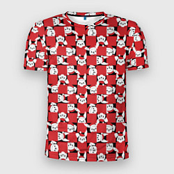 Мужская спорт-футболка Кролики в красных шапках