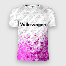 Футболка спортивная мужская Volkswagen pro racing: символ сверху, цвет: 3D-принт