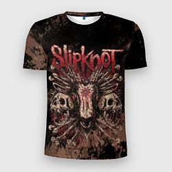 Футболка спортивная мужская Slipknot skull, цвет: 3D-принт