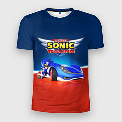 Футболка спортивная мужская Team Sonic Racing - Ёжик и его точило, цвет: 3D-принт