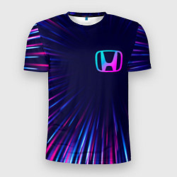 Мужская спорт-футболка Honda neon speed lines