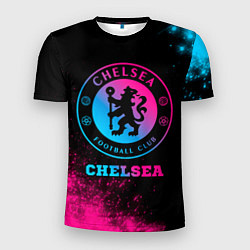 Футболка спортивная мужская Chelsea - neon gradient, цвет: 3D-принт