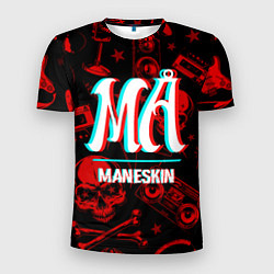 Футболка спортивная мужская Maneskin rock glitch, цвет: 3D-принт