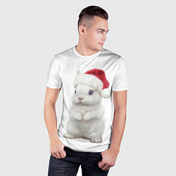 Футболка спортивная мужская Рождественский крольчонок, цвет: 3D-принт — фото 2