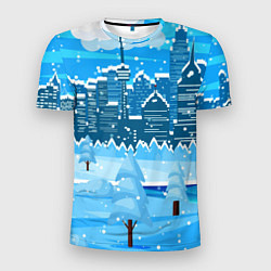 Мужская спорт-футболка Снежный город