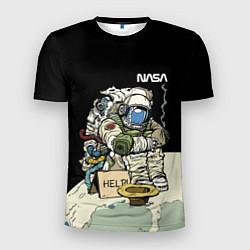 Футболка спортивная мужская NASA - Help! Astronaut - Joke, цвет: 3D-принт