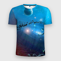 Мужская спорт-футболка Бесконечное космическое пространство - Nasa