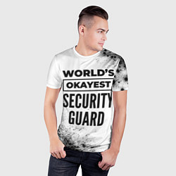 Футболка спортивная мужская Worlds okayest security guard - white, цвет: 3D-принт — фото 2