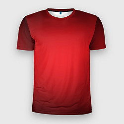 Футболка спортивная мужская Красно-черная затемняющая виньетка, цвет: 3D-принт