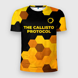 Футболка спортивная мужская The Callisto Protocol - gold gradient: символ свер, цвет: 3D-принт