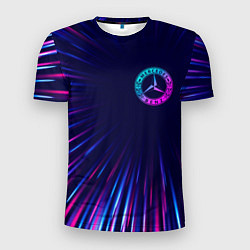 Мужская спорт-футболка Mercedes neon speed lines