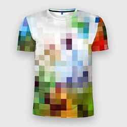 Мужская спорт-футболка Пиксельная абстракция