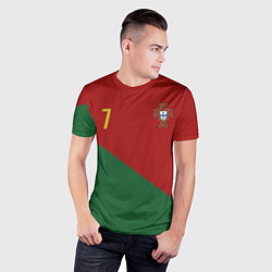 Футболка спортивная мужская Роналду сборная Португалии, цвет: 3D-принт — фото 2