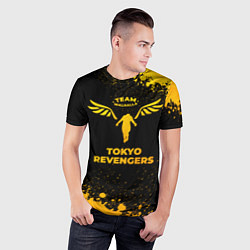 Футболка спортивная мужская Tokyo Revengers - gold gradient, цвет: 3D-принт — фото 2