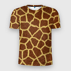 Мужская спорт-футболка Текстура жирафа