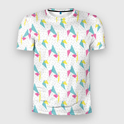 Мужская спорт-футболка Паттерн треугольники