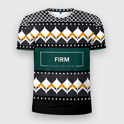Футболка спортивная мужская FIRM ретро свитер, цвет: 3D-принт