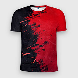 Мужская спорт-футболка Черное и красное