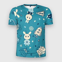 Мужская спорт-футболка Зайцы-космонавты