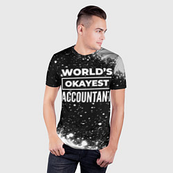 Футболка спортивная мужская Worlds okayest accountant - dark, цвет: 3D-принт — фото 2