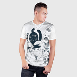 Футболка спортивная мужская Любопытные кошки, цвет: 3D-принт — фото 2