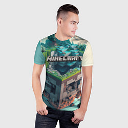 Футболка спортивная мужская Блоки Майнкрафт, цвет: 3D-принт — фото 2