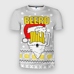 Футболка спортивная мужская Свитер с пивом beerd, цвет: 3D-принт
