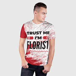 Футболка спортивная мужская Trust me Im florist white, цвет: 3D-принт — фото 2