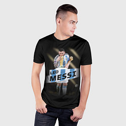Футболка спортивная мужская Лео Месси чемпион Мира, цвет: 3D-принт — фото 2