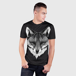 Футболка спортивная мужская Lowpoly fox, цвет: 3D-принт — фото 2