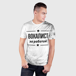 Футболка спортивная мужская Вокалист за работой - на светлом фоне, цвет: 3D-принт — фото 2