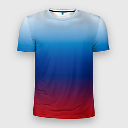 Мужская спорт-футболка Триколор Росии - градиент