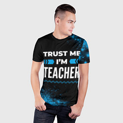 Футболка спортивная мужская Trust me Im teacher dark, цвет: 3D-принт — фото 2