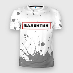 Футболка спортивная мужская Валентин - в красной рамке на светлом, цвет: 3D-принт