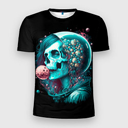 Футболка спортивная мужская Скелет девушки из космоса, цвет: 3D-принт