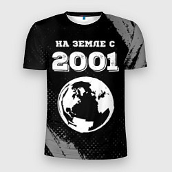 Футболка спортивная мужская На Земле с 2001: краска на темном, цвет: 3D-принт