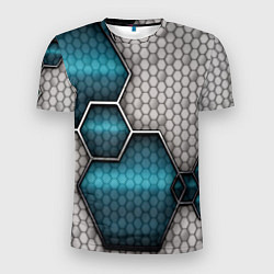 Мужская спорт-футболка Cyber texture abstraction