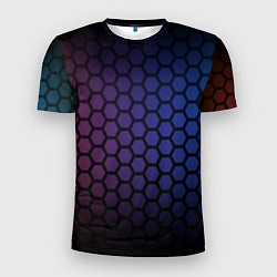 Мужская спорт-футболка Abstract hexagon fon