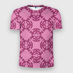 Мужская спорт-футболка Розовая витиеватая загогулина