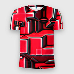 Футболка спортивная мужская Блоки узорная геометрия, цвет: 3D-принт