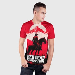 Футболка спортивная мужская Red Dead Redemption, mountain, цвет: 3D-принт — фото 2