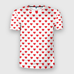 Мужская спорт-футболка Сердечки - паттерн