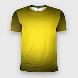 Футболка спортивная мужская Желтый градиент, цвет: 3D-принт