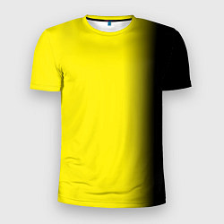 Мужская спорт-футболка И черный и желтый